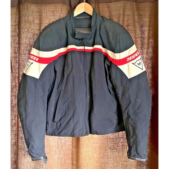Dainese Men's Motorcycle Riding Jacket Size 52 Shoulder Elbow Protection - Picture 1 of 13
